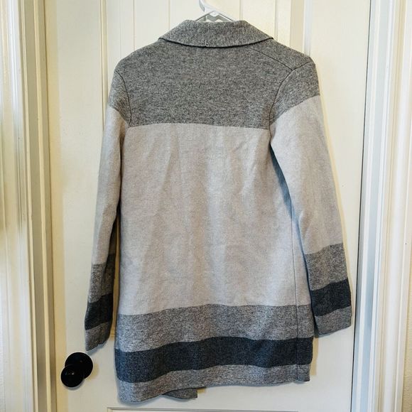 Benedetta B Merino Wool Cashmere Blend Italian Made Color Block Open Cardigan S - Picture 3 of 11